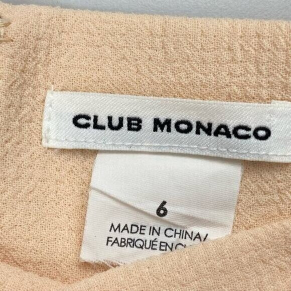 Club Monaco Hanne Mini Skirt 6 Light Peach - Picture 3 of 6